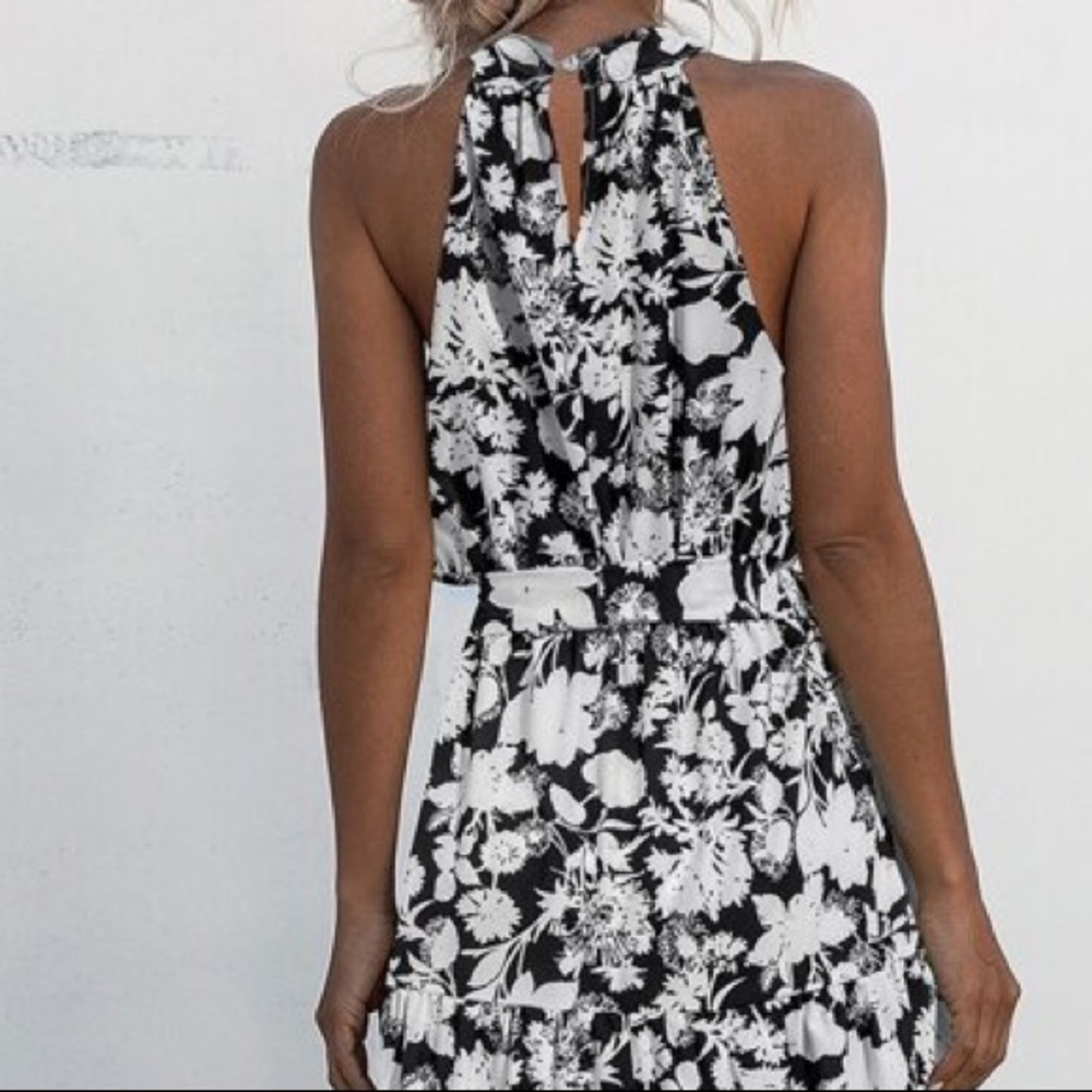 Boho Gypsy Halter Belted Maxi Dress New - Picture 2 of 12